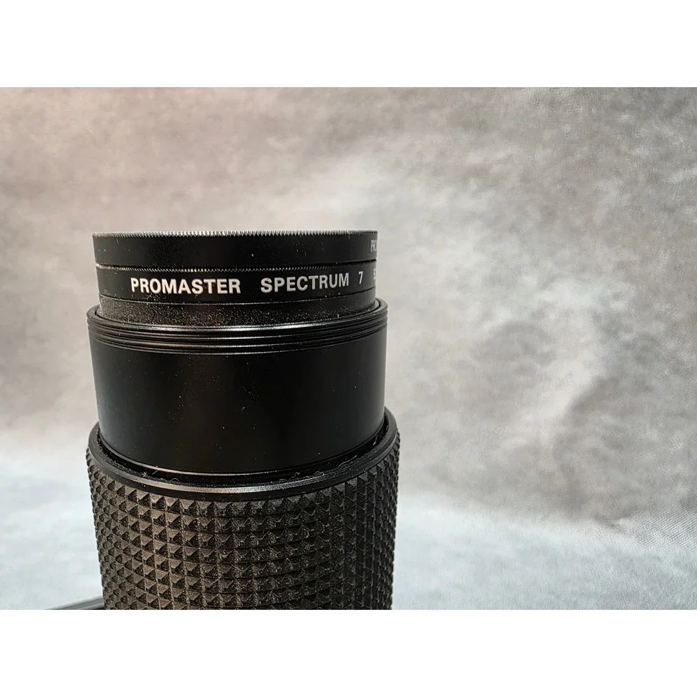 Ricoh XR-10 35mm SLR Film Camera with 75-200mm Macro Zoom Lens Black Vintage